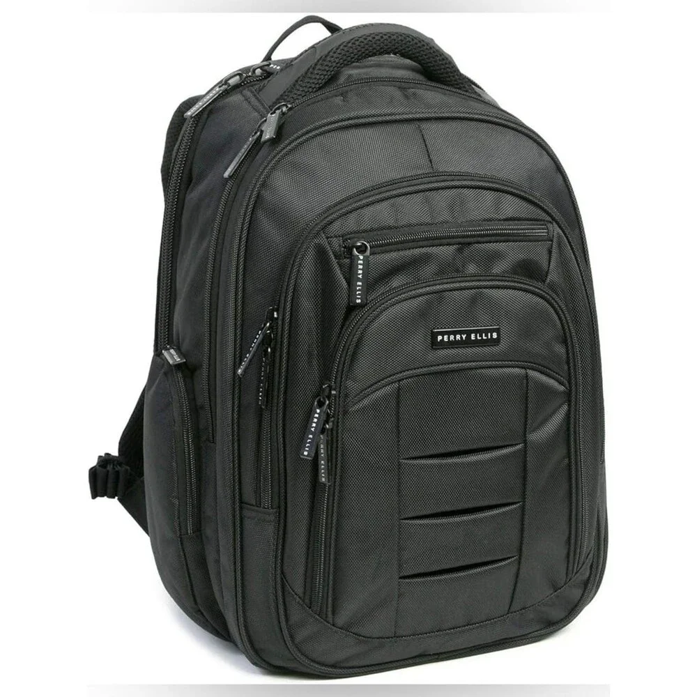 Perry Ellis Black Men’s Travel Backpack M150 Laptop Backpack